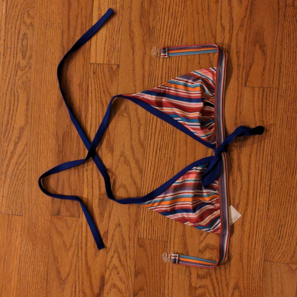 NWOT! Krista Rainbow Stripe Bikini Triangle Top Size 8 🔥Host Pick 6-15-24